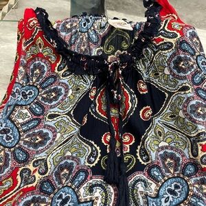 “Bila” crinkle, sleeveless gauze top - size XXL